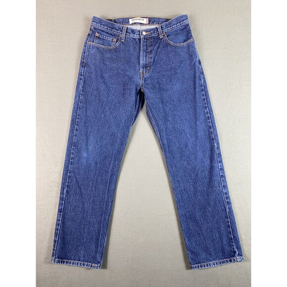 Levis 505 Jeans Mens 34x31 Blue Regular Fit Straight Leg Tag 36x32 - Picture 1 of 12